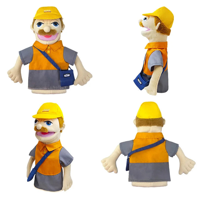 Profession Puppet Cartoon Professional Series Plush Toy Job Doctor Teacher Worker Famer Police Cosplay Kindgarten Role Play Gift