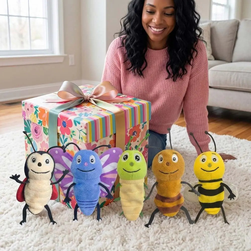 Tell Story Role Play Animal Finger Puppets Storytelling Cartoon Insect Series Puppets Educational 9cm Butterfly Bee Puppets