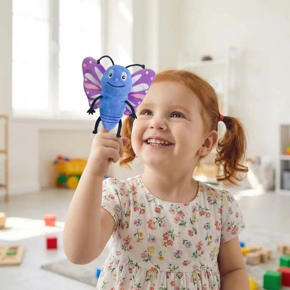 Tell Story Role Play Animal Finger Puppets Storytelling Cartoon Insect Series Puppets Educational 9cm Butterfly Bee Puppets